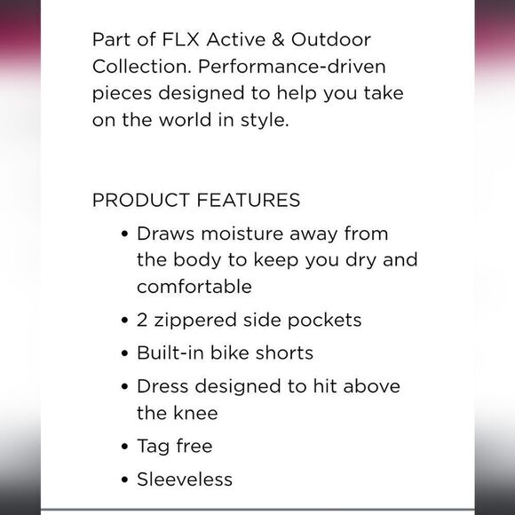 FLX Skort Tank Dress Zip-Up Tie Waist with Built in Shorts XSMALL - Picture 13 of 16